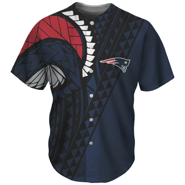 Men's New England Patriots Navy Baseball Jersey Men's New England Patriots Navy Baseball Jersey